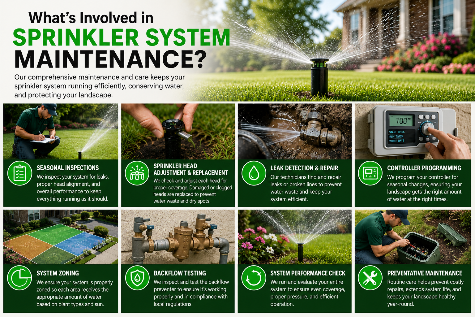Sprinkler System Maintenance Services Salt Lake County, Utah